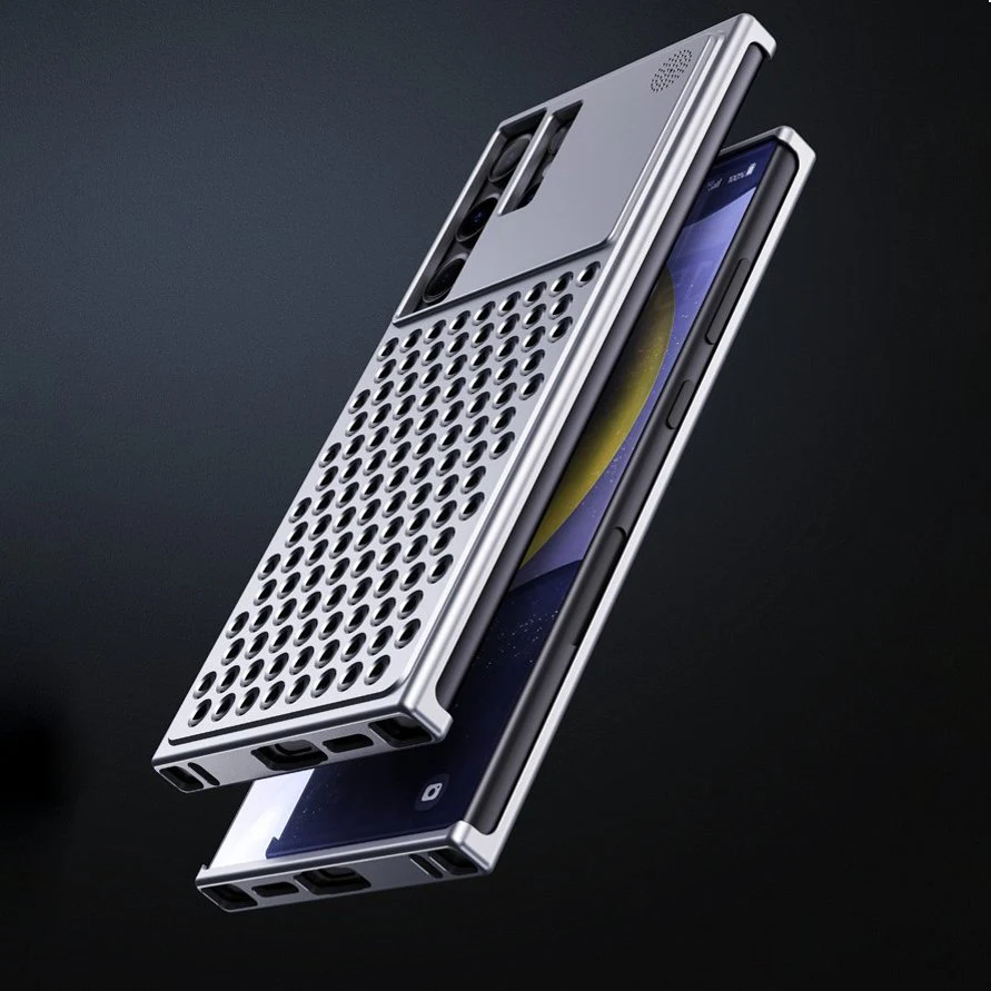 Samsung Galaxy S24 Ultra Heat Dissipation Aluminum Alloy Lens Half Pack Aromatherapy Cooling Case