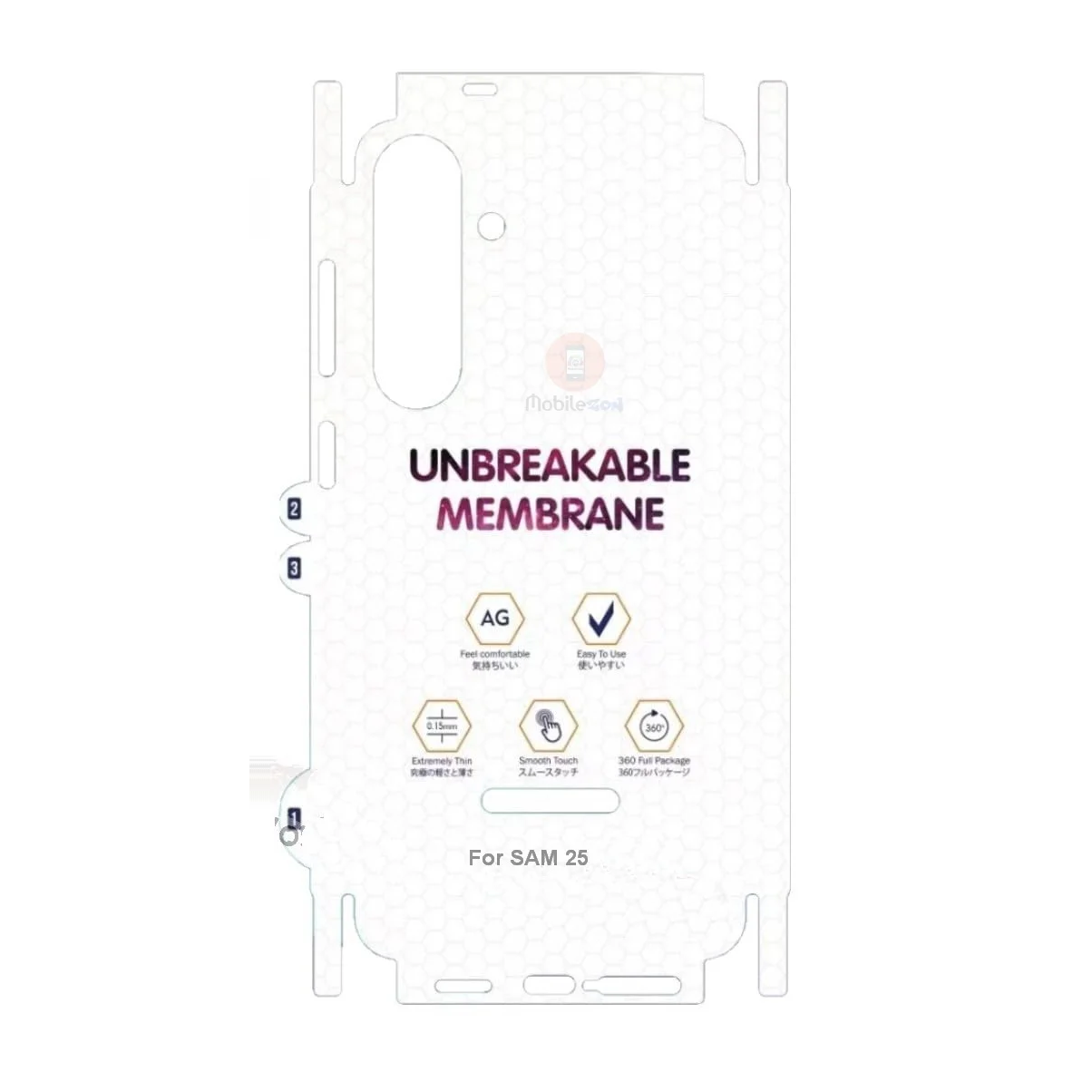 Back & Side (Lamination) Membrane Edge to Edge Protection for Samsung S25