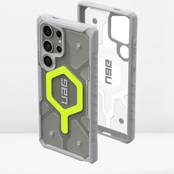Samsung Galaxy S25 Ultra UAG Case Pathfinder Clear Rugged Featherlight Shockproof Protective Case with Magsafe - Neon Green