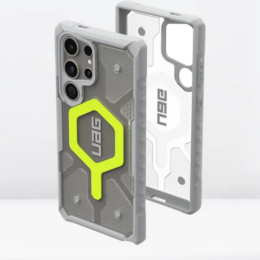 Samsung Galaxy S25 Ultra UAG Case Pathfinder Clear Rugged Featherlight Shockproof Protective Case with Magsafe - Neon Green
