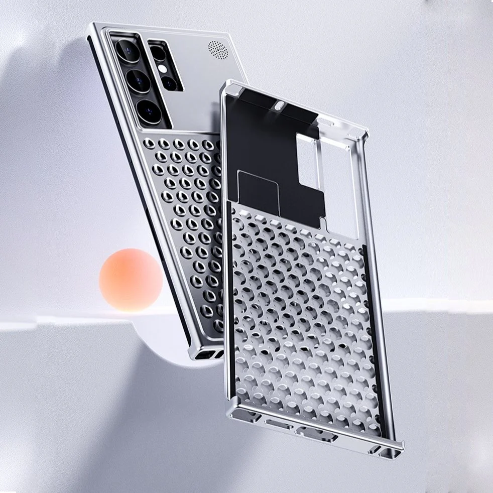 Samsung Galaxy S24 Ultra Heat Dissipation Aluminum Alloy Lens Half Pack Aromatherapy Cooling Case