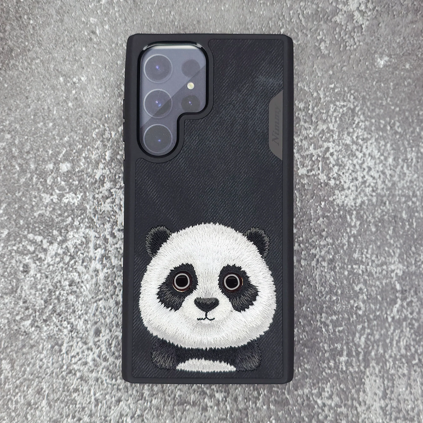 Samsung Galaxy S24 Ultra Original Nimmy Friends 3D Embroidery Leather Case - Panda