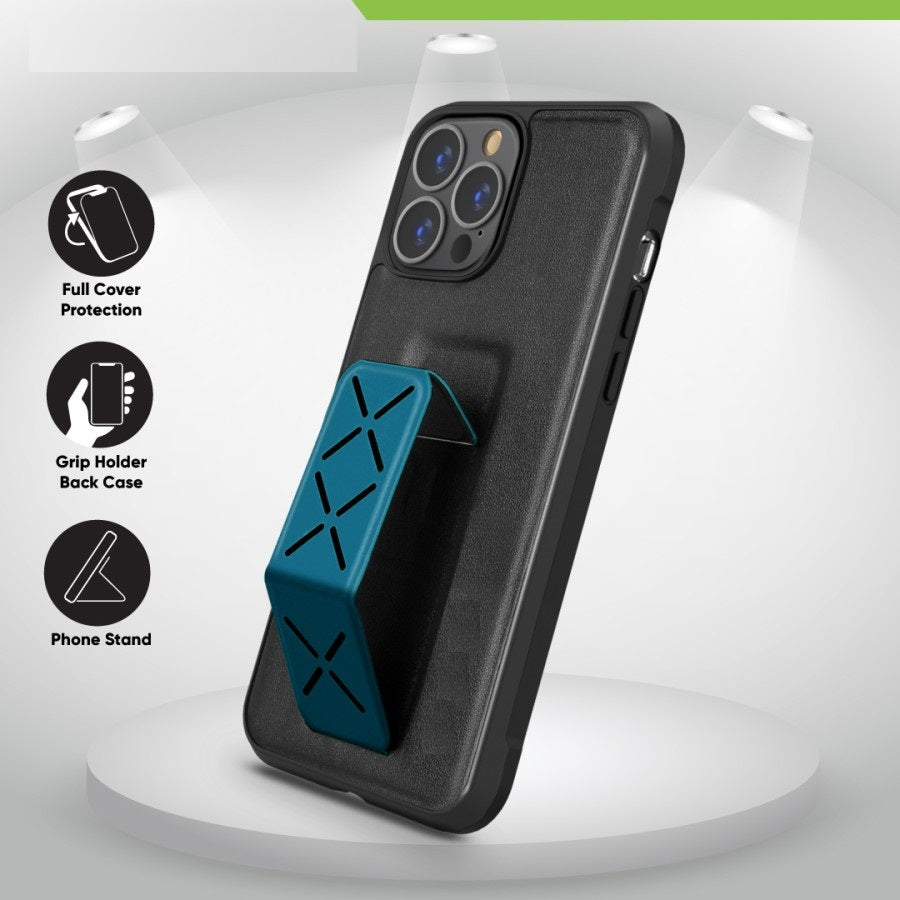 iPhone 13 PU Leather Hand Grip Case