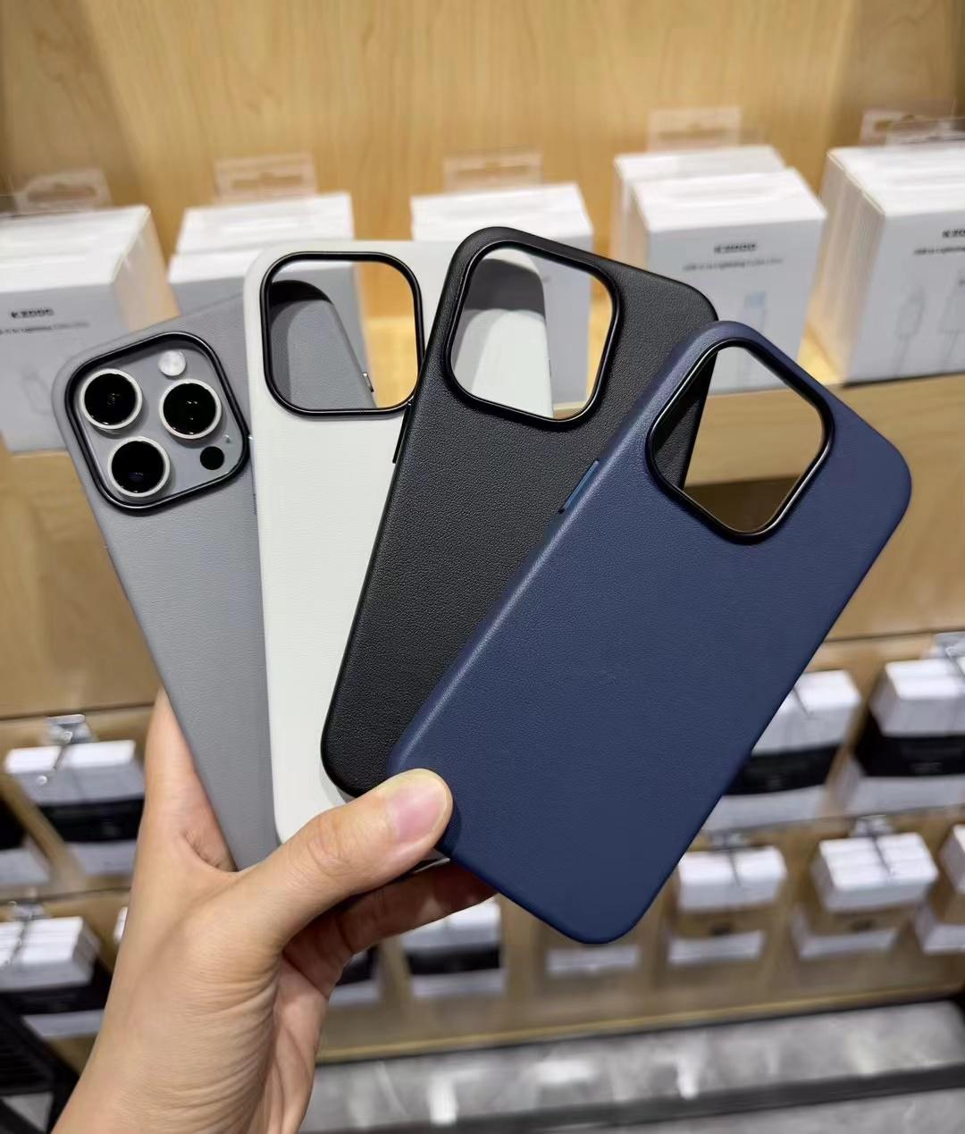 iPhone 14 Pro Kzdoo Noble Collection Classic Series Genuine Leather Case - Blue