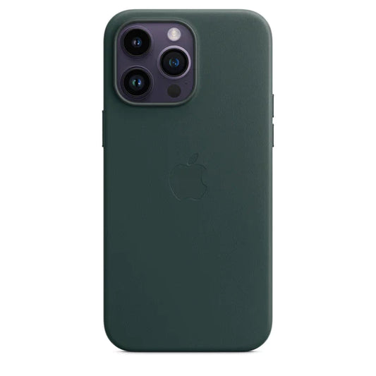 iPhone 15 Leather Case - Forest Green