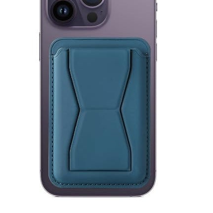 iPhone 14 Pro Faux Leather Wallet Magsafe With Stand - Blue / Green