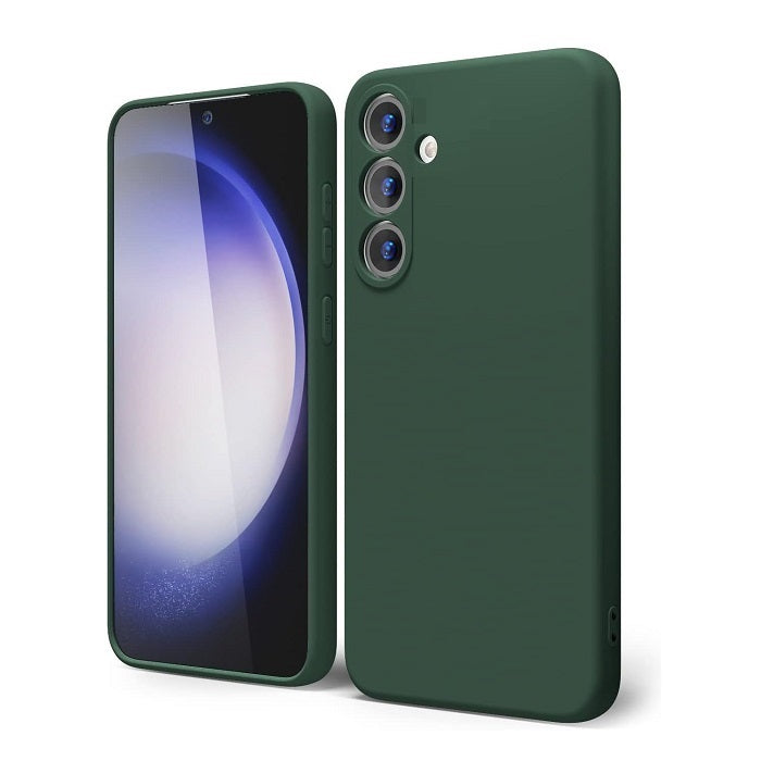 Samsung Galaxy S24 Liquid Silicon Case With Logo- Green