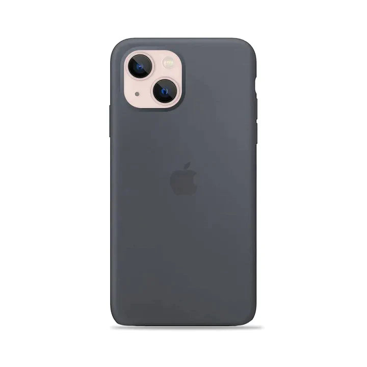iPhone 13 Silicon Case Liquid Silicon Inner Fabric with Logo