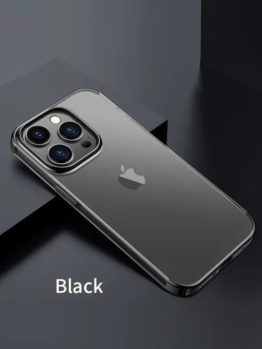 iPhone 15 XUNDD Jazz 2 Series Luxurious Electroplated Shockproof Clear Case-Black