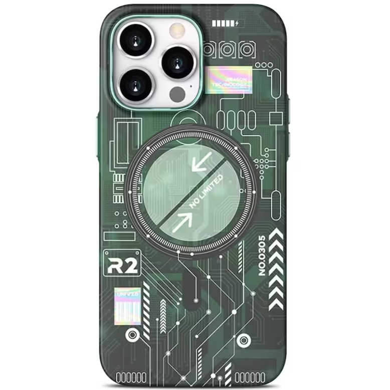 iPhone 15 Pro Max Night Glow Case Futuristic Tech Design