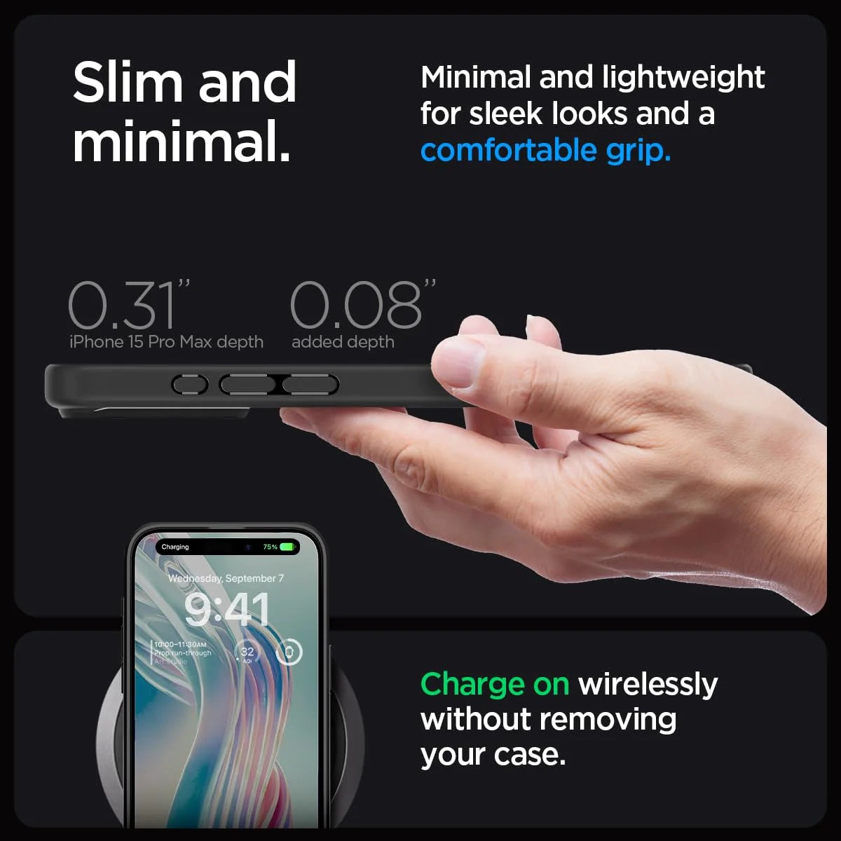 iPhone 15 Ultra Hybrid TPU + Poly Carbonate Case - Black
