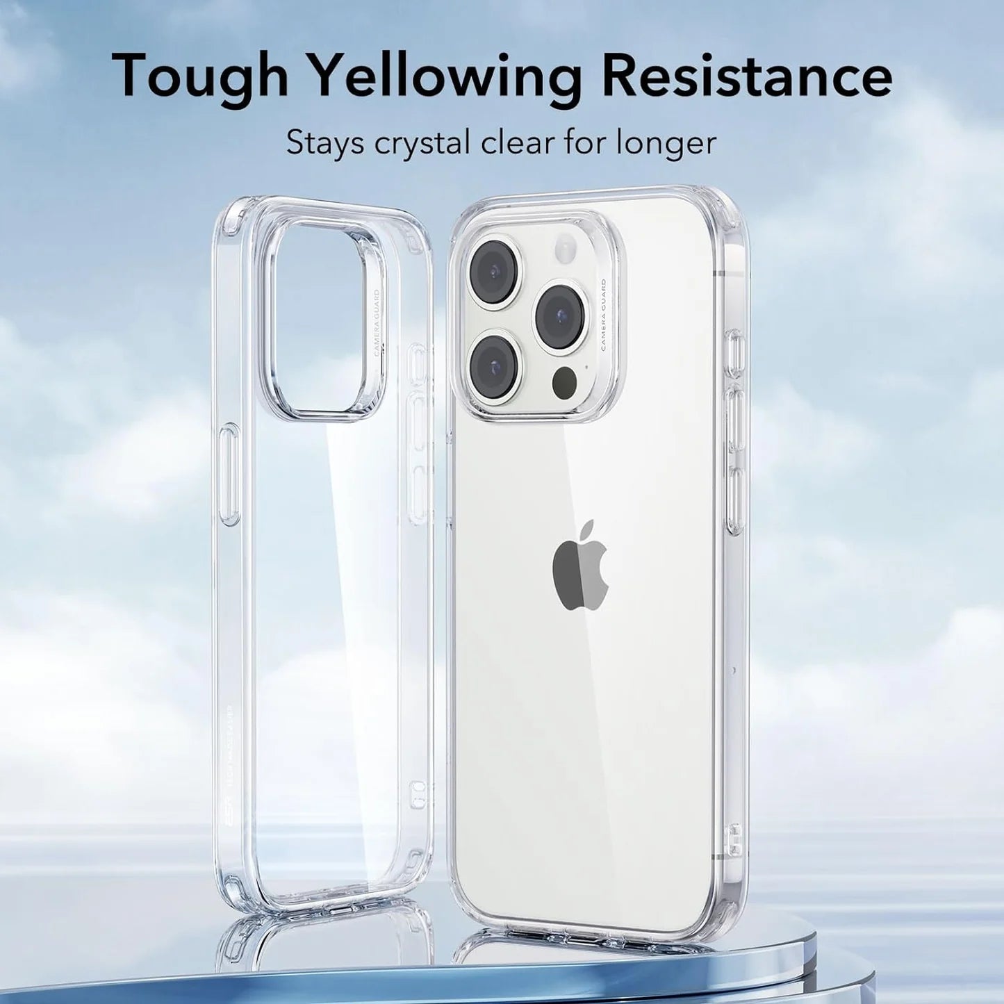 iPhone 15 Pro Shockproof Thin Cover, Yellowing-Resistant Slim Transparent TPU Case