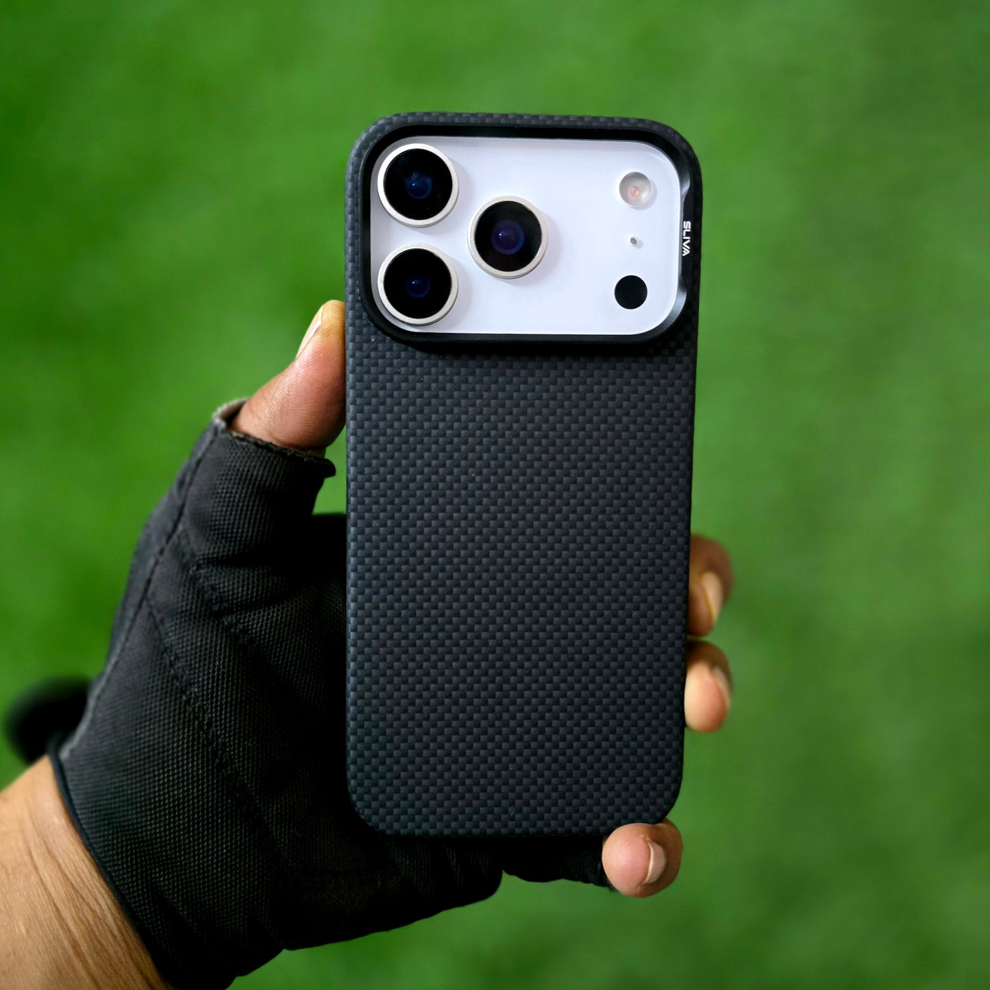 iPhone 17 Pro 0.4mm Thin Original SLIVA Real Aramid Carbon Fiber Case with Magsafe - Black