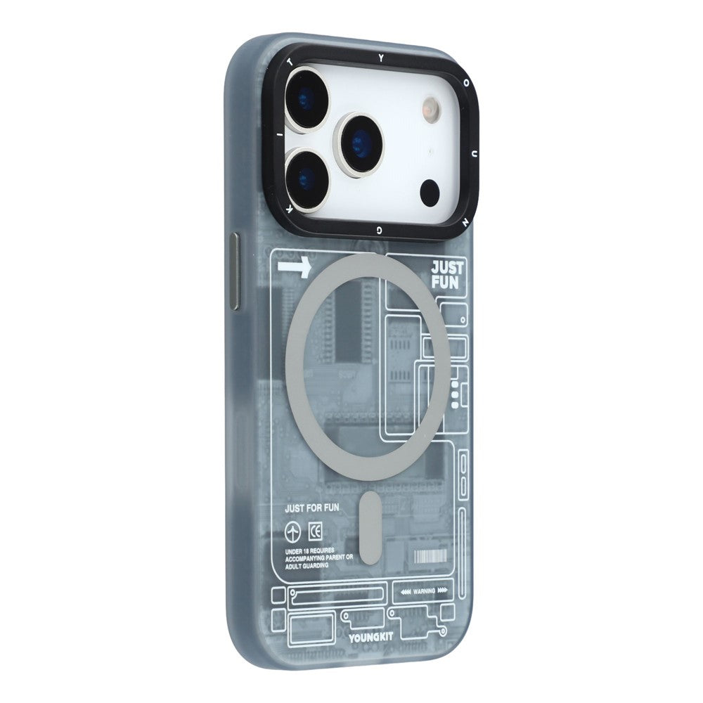 iPhone 17 Pro Max YOUNGKIT Case, Technology Series Matte Finish Cover with Magsafe - Technology Grey