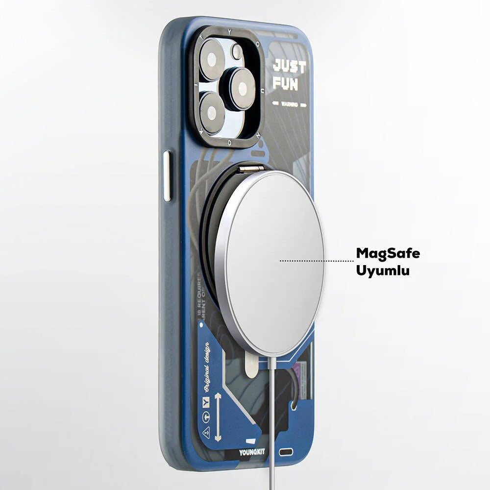iPhone 17 Pro Max Youngkit Cover, Starship Series 360° Rotation Ring Stand with Magsafe - Black