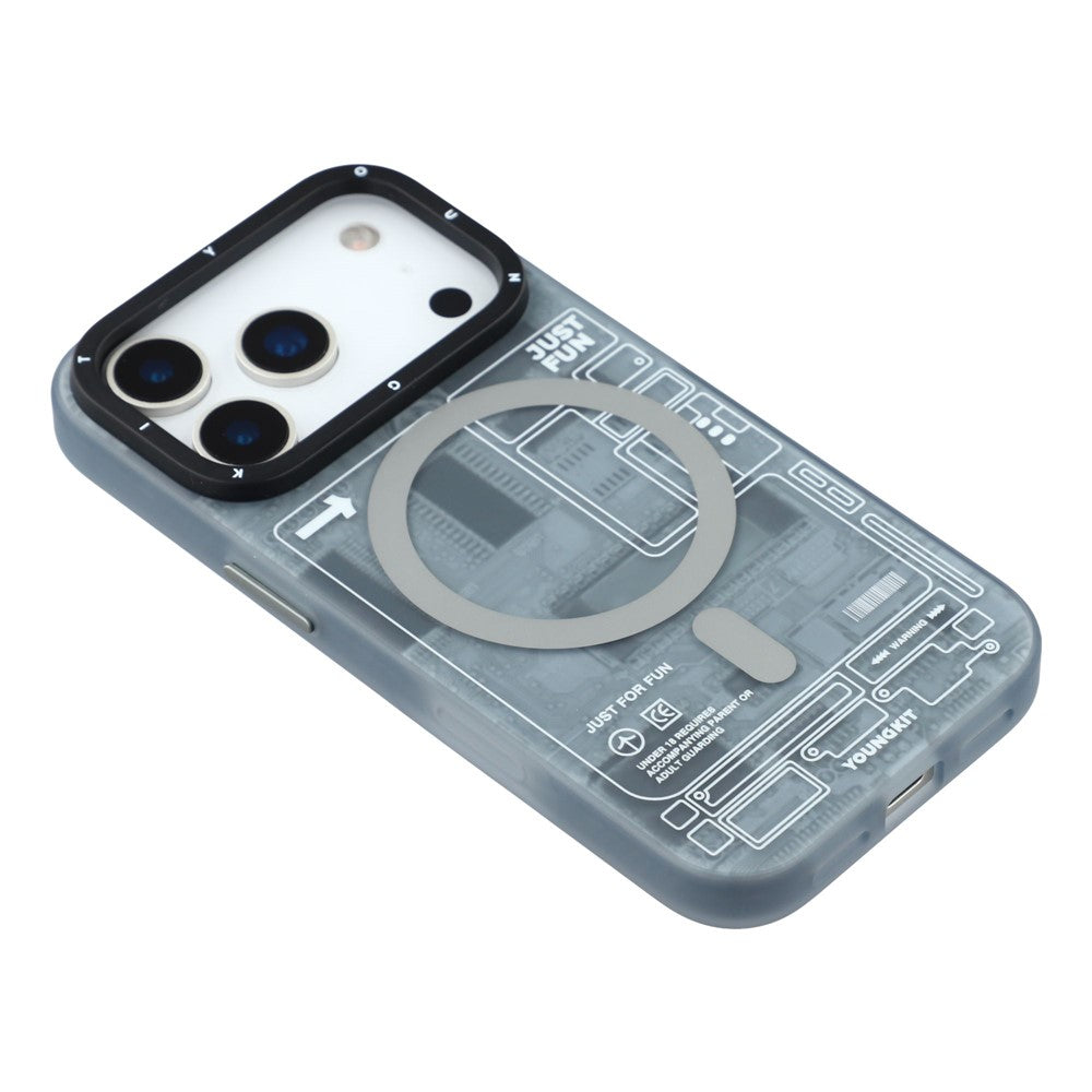 iPhone 17 Pro Max YOUNGKIT Case, Technology Series Matte Finish Cover with Magsafe - Technology Grey
