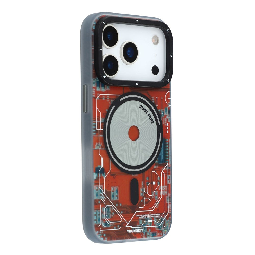 iPhone 17 Pro Max YOUNGKIT Case, Technology Series Matte Finish Cover with Magsafe - Lava Orange