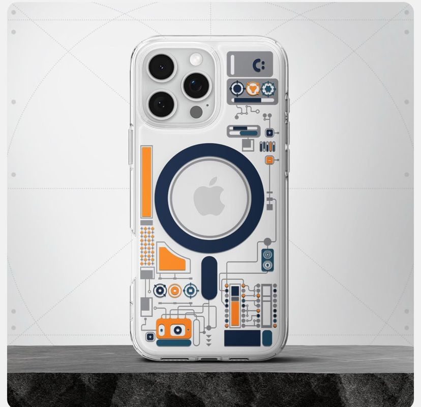 iPhone 16 Pro Max Hybrid Neo One Series, Machinery Design Shockproof Case with Magsafe