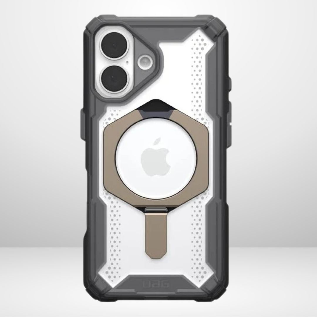 iPhone 16 UAG Plasma XTE Mag-Safe Compatible, Rugged Lightweight Shockproof Metal Ring with Kickstand