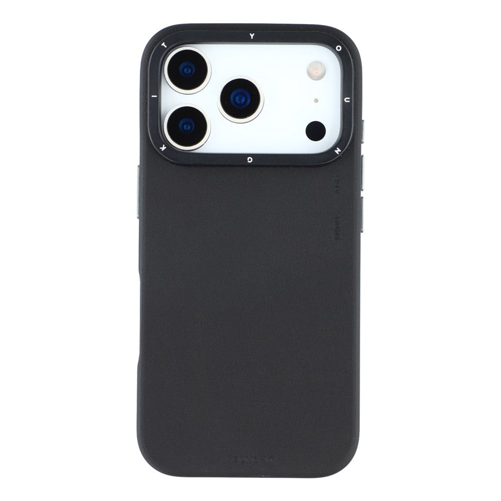 iPhone 17 Pro Max Leather Case, YOUNGKIT Matte Finish Leather Cover with Magsafe - Black