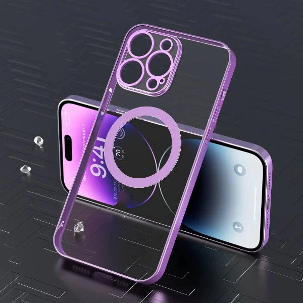 iPhone 13 Transparent Electroplating MagSafe Case with Camera Protection