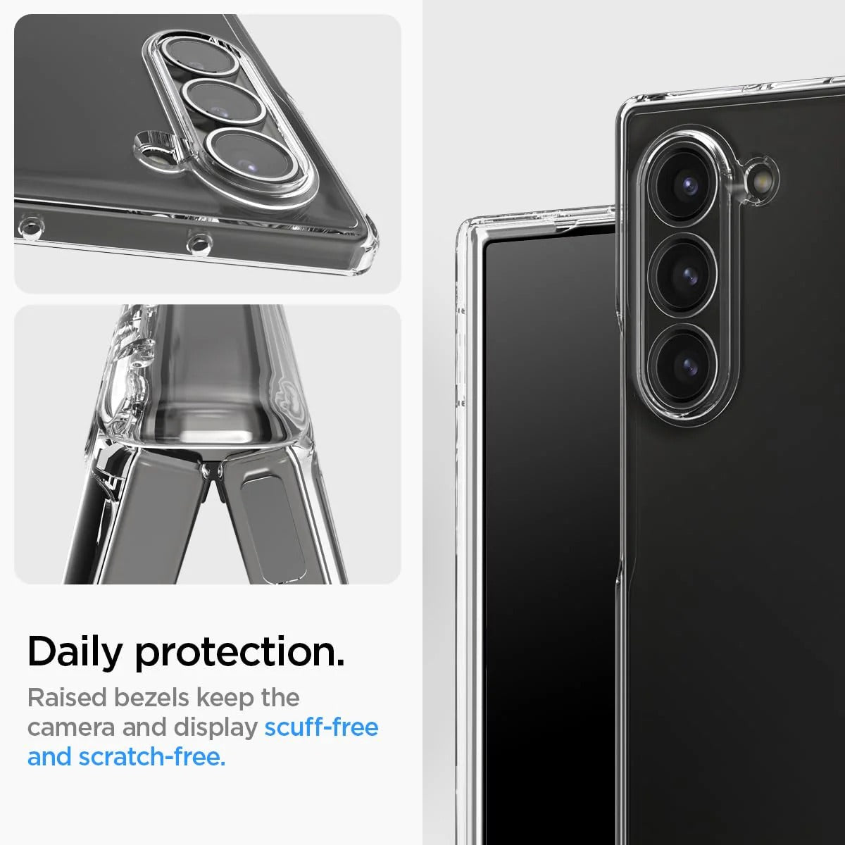 Samsung Galaxy Z Fold6 Cristal Clear Soft TPU Back Cover with Hinge Protection - Transparent