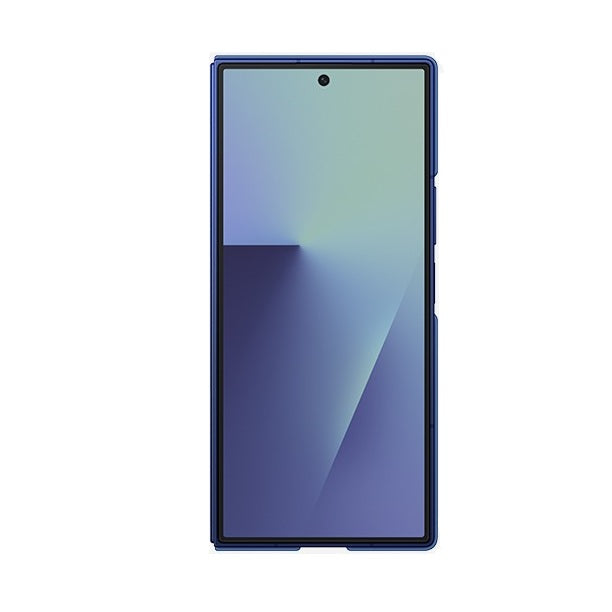 Samsung Z Fold7 Silicon Case Kickstand with Logo - Blue