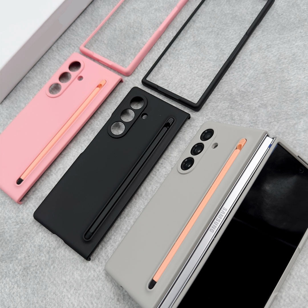 Samsung Galaxy Z Fold7 Spen Case, Skin Feel Matte Cover with Front Glass