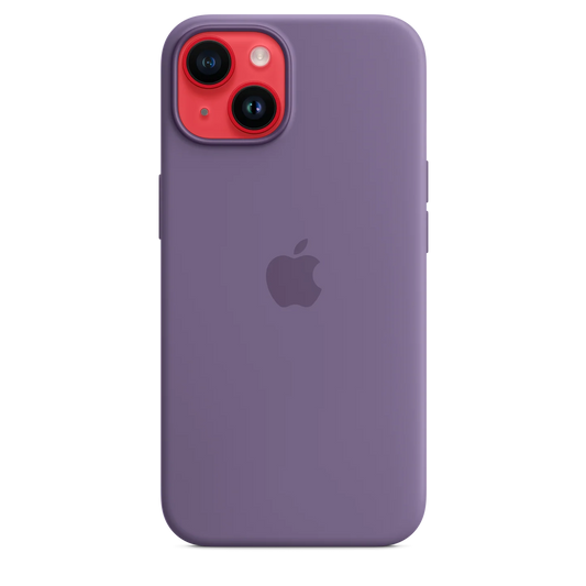 iPhone 14 Original Liquid Silicon Case With Magsafe IC Working (Animation) - Iris