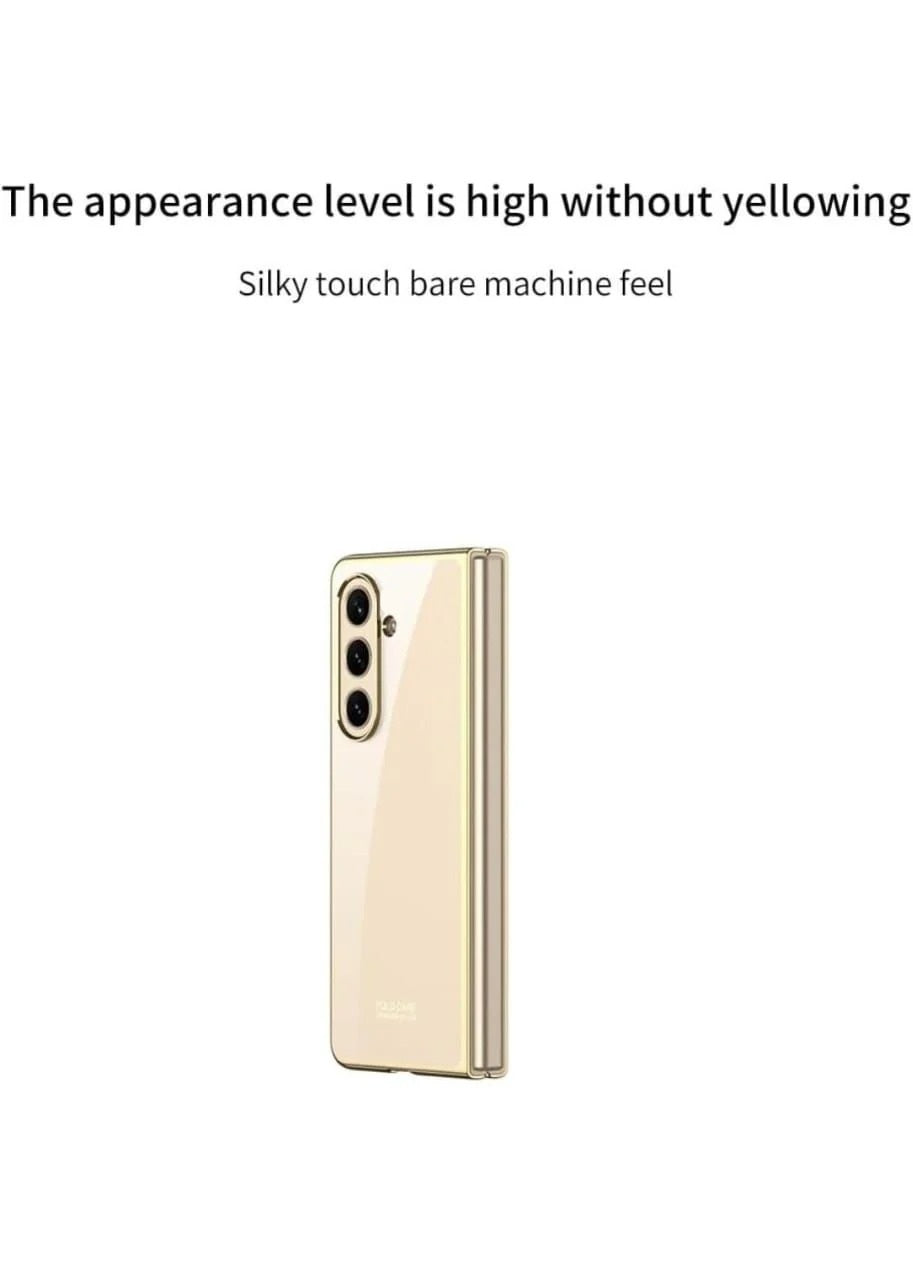 Samsung Galaxy Z Fold7 Electroplating Transparent Case, Ultra-Thin and Lightweight, Anti-scratch Back Cover - Black