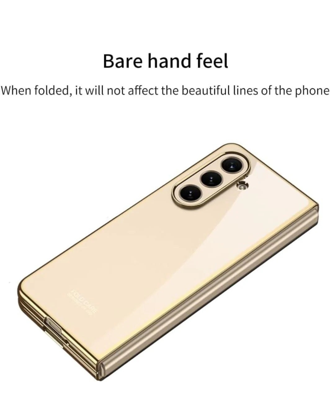 Samsung Galaxy Z Fold7 Electroplating Transparent Case, Ultra-Thin and Lightweight, Anti-scratch Back Cover - Black