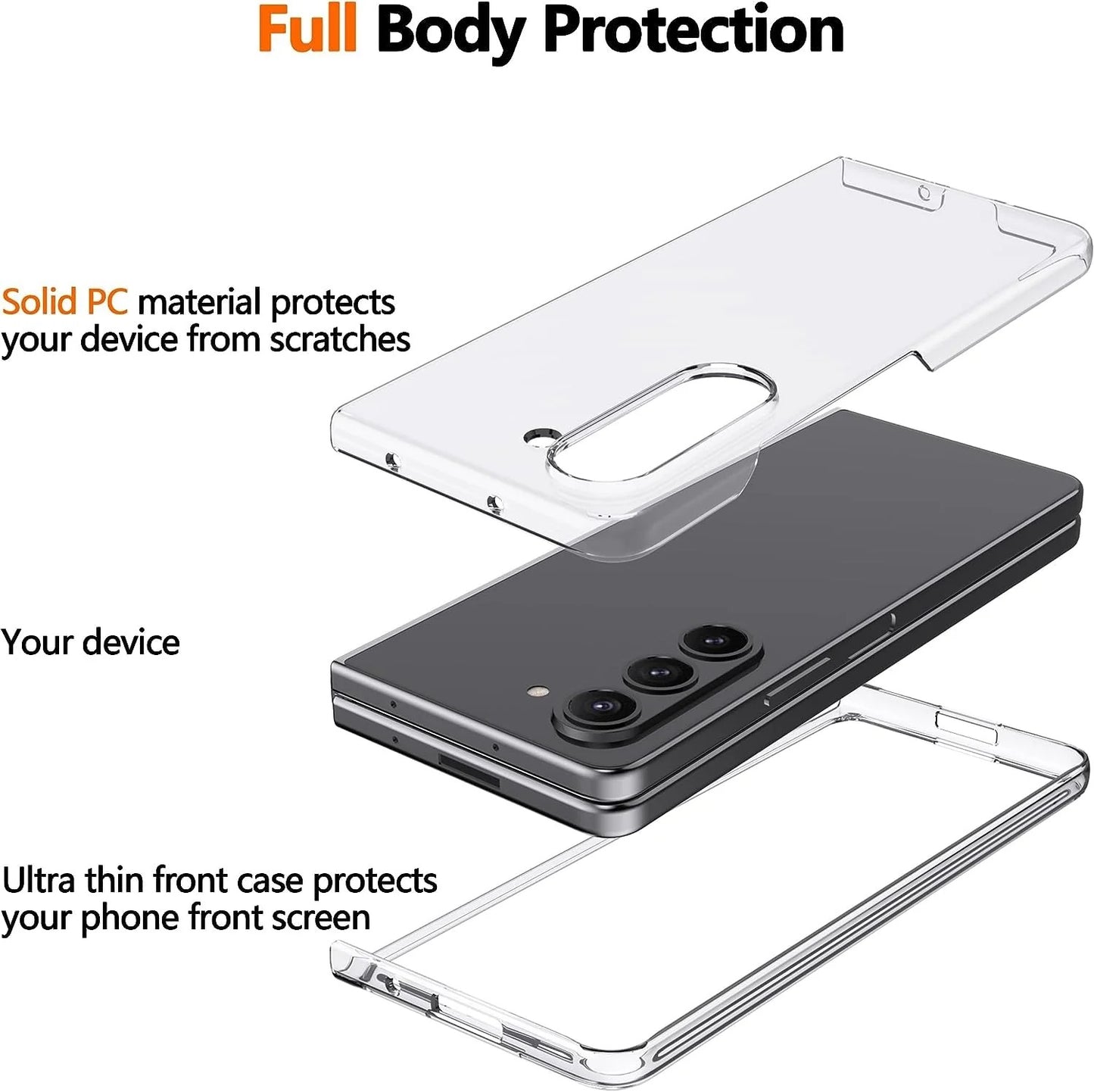 Samsung Galaxy Z Fold7 Cristal Clear Anti Yellowing Transparent Back Cover