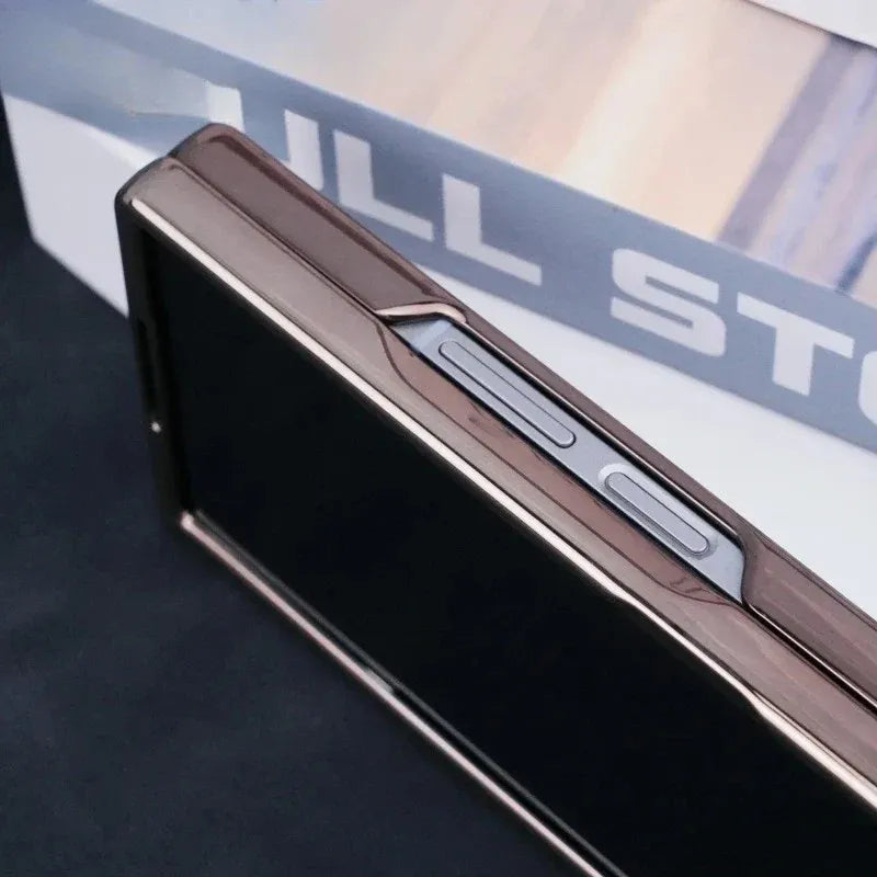 Samsung Galaxy Z Fold7 Carbon Texture Copper Electroplating Case with Magsafe - Black