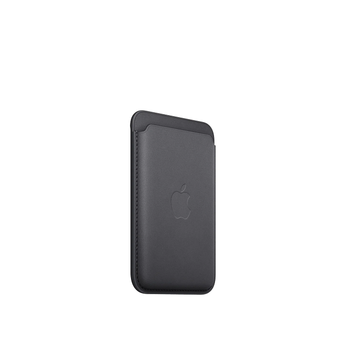 iPhone 15 FineWoven Wallet with IC Working- Black