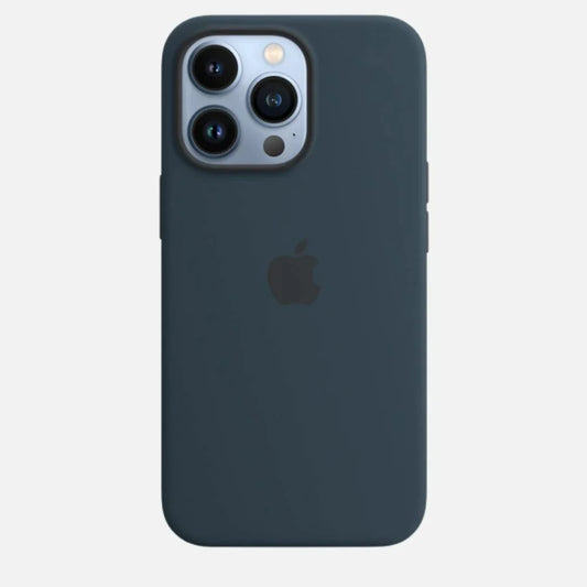 iPhone 14 Pro Original Liquid Silicon Case with Logo - Dark Blue