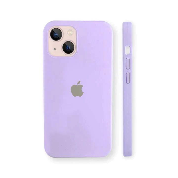 iPhone 14 Silicon Case Liquid Silicon Inner Fabric with Logo