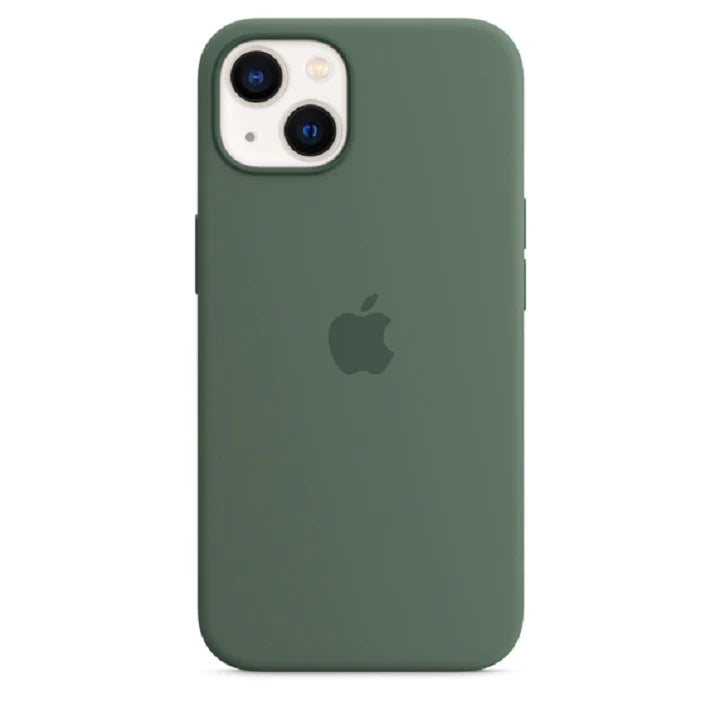 iPhone 14 Silicon Case Liquid Silicon Inner Fabric with Logo