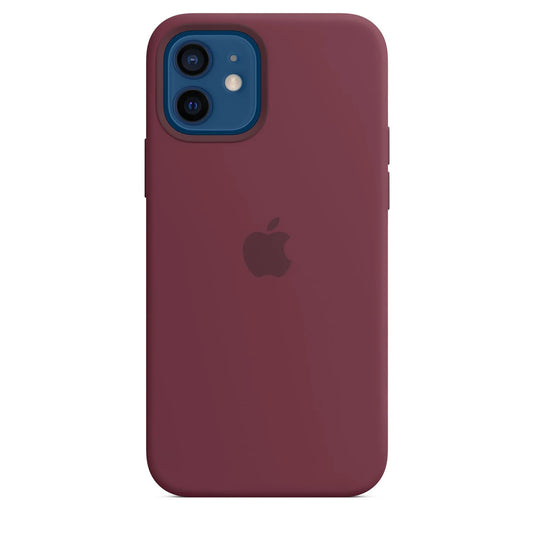 iPhone 12 Mini Original Liquid Silicon Case with Logo - Maroon