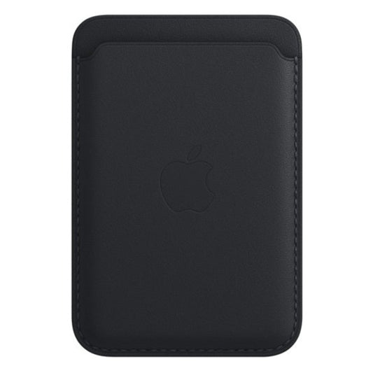 iPhone 15 Pro Max Faux Leather Wallet Magsafe With Logo- Midnight Black