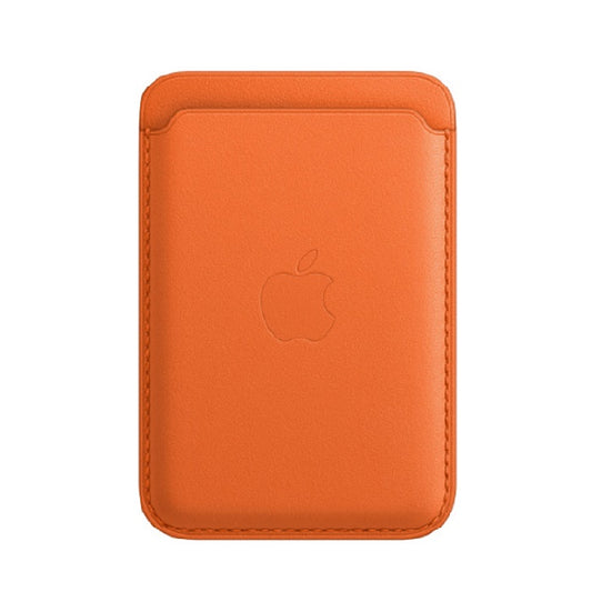 iPhone 15 Pro Max Faux Leather Wallet Magsafe With Logo- Orange