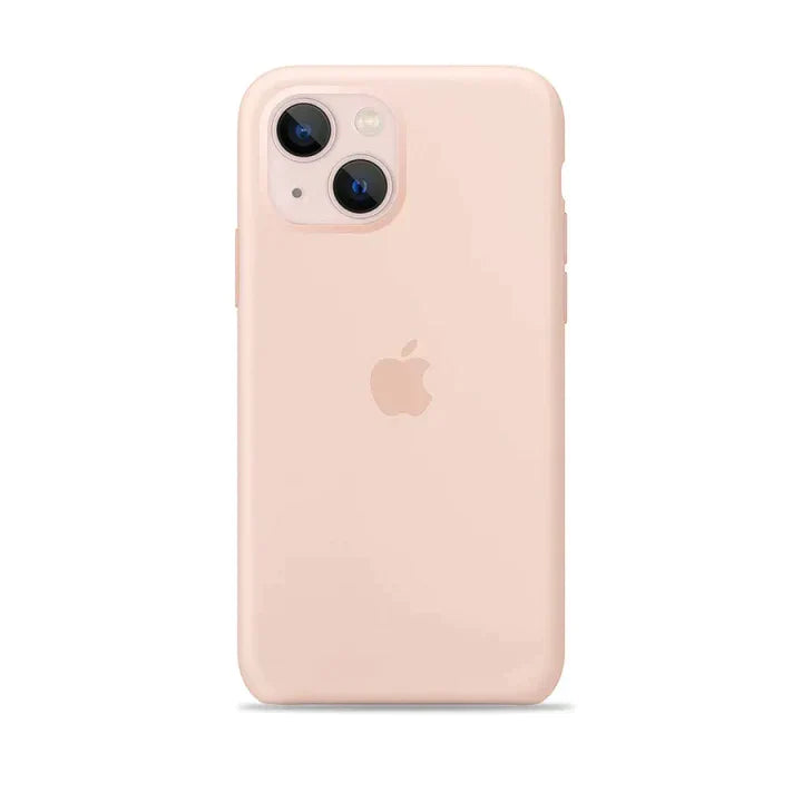 iPhone 14 Silicon Case Liquid Silicon Inner Fabric with Logo