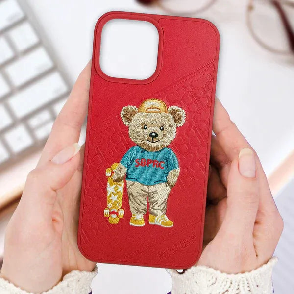 iPhone 13 Pro Max Santa Barbara Polo Club Crete Series Genuine Leather Case - Red