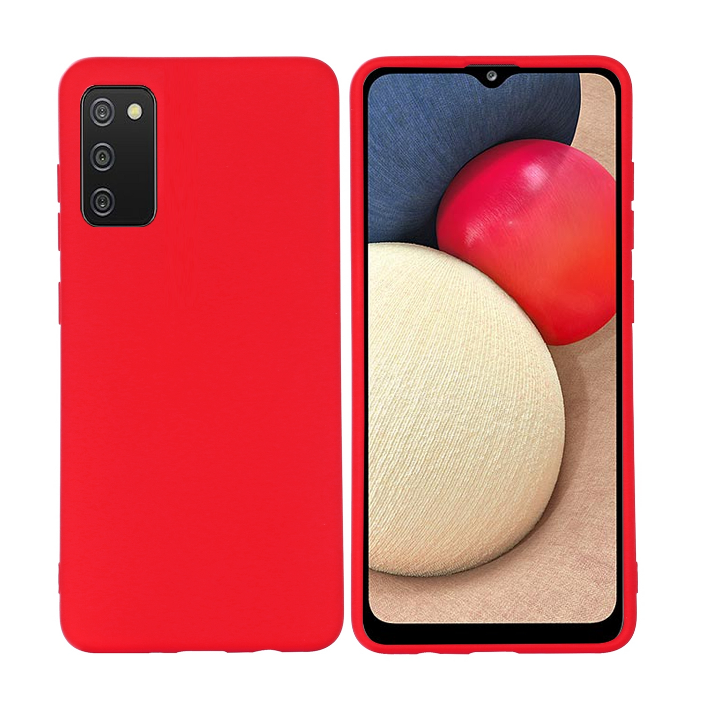 Samsung Galaxy S20 Silicon Case Liquid Silicon Inner Fabric with Logo-Red