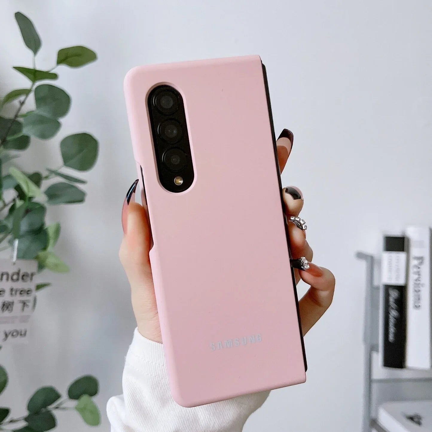 Samsung Galaxy Z Fold 3 Silicon Case Liquid Silicon Inner Fabric with Logo