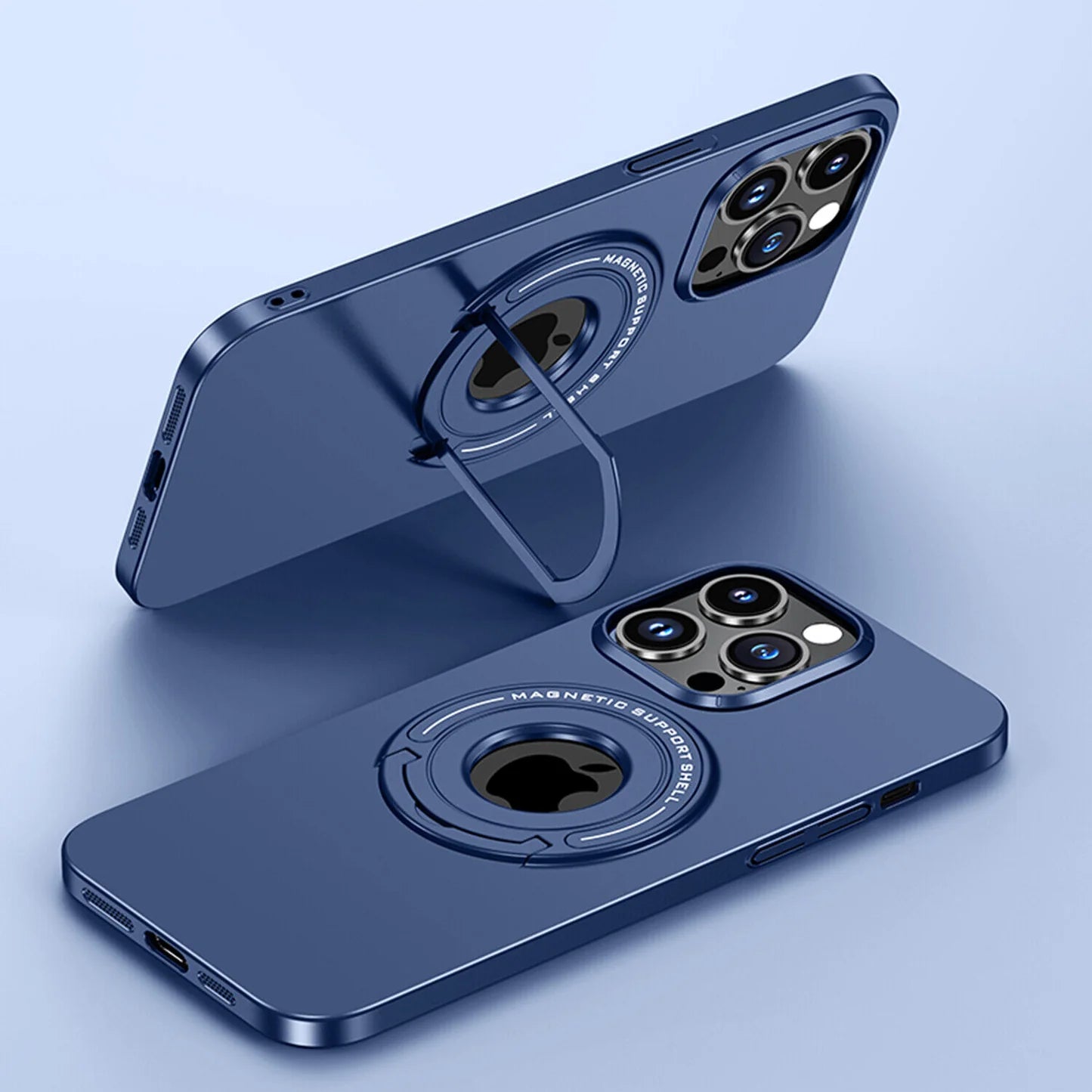 iPhone 14 Magnetic Metal Stand Shockproof Case