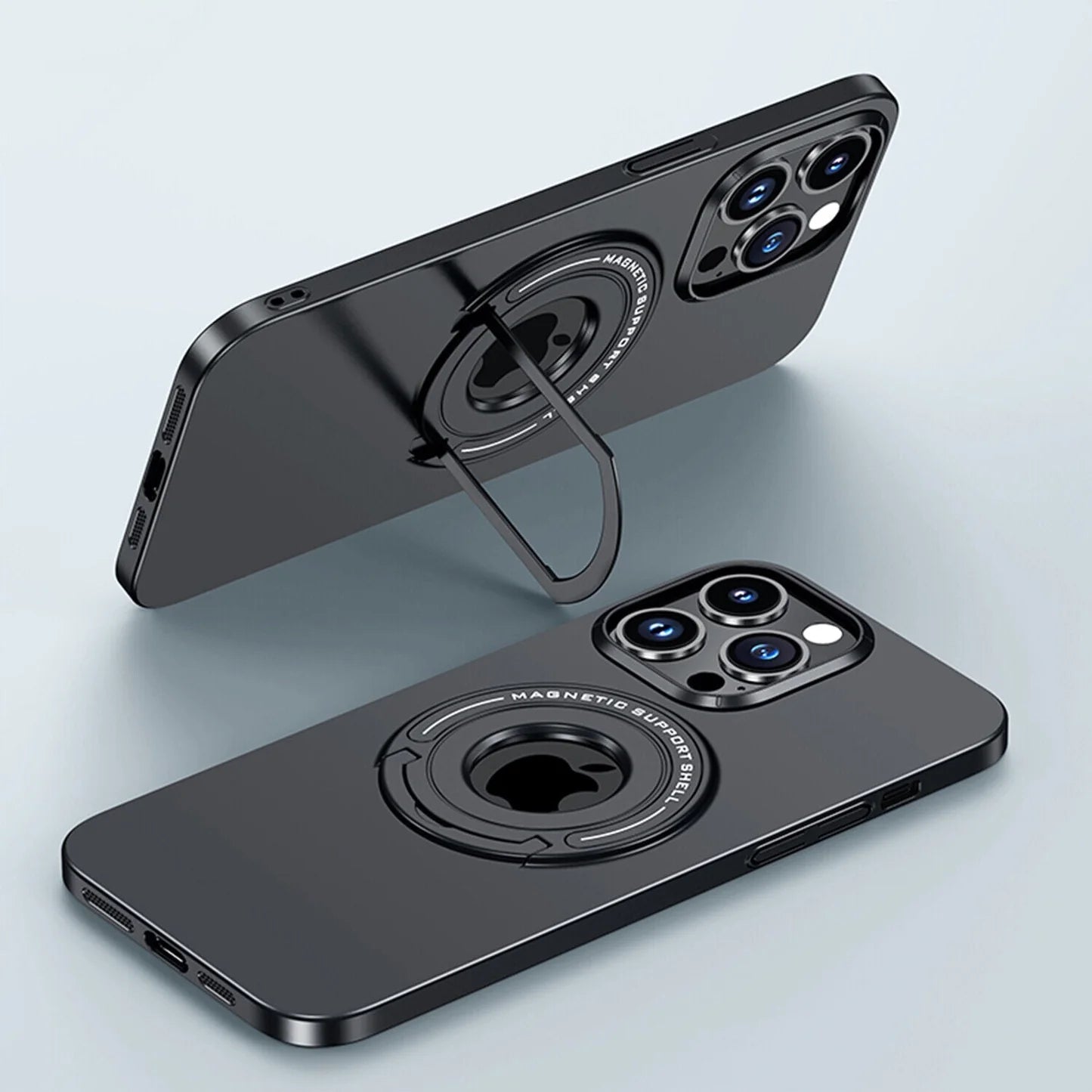 iPhone 14 Magnetic Metal Stand Shockproof Case