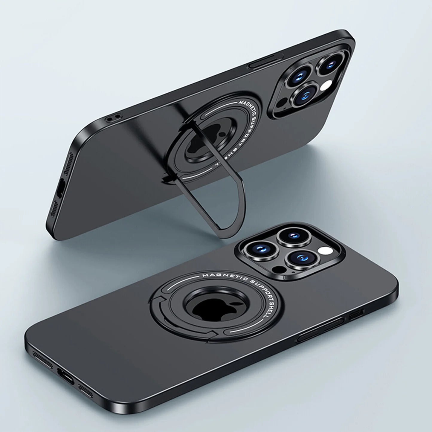 iPhone 14 Pro Max Magnetic Metal Stand Shockproof Case