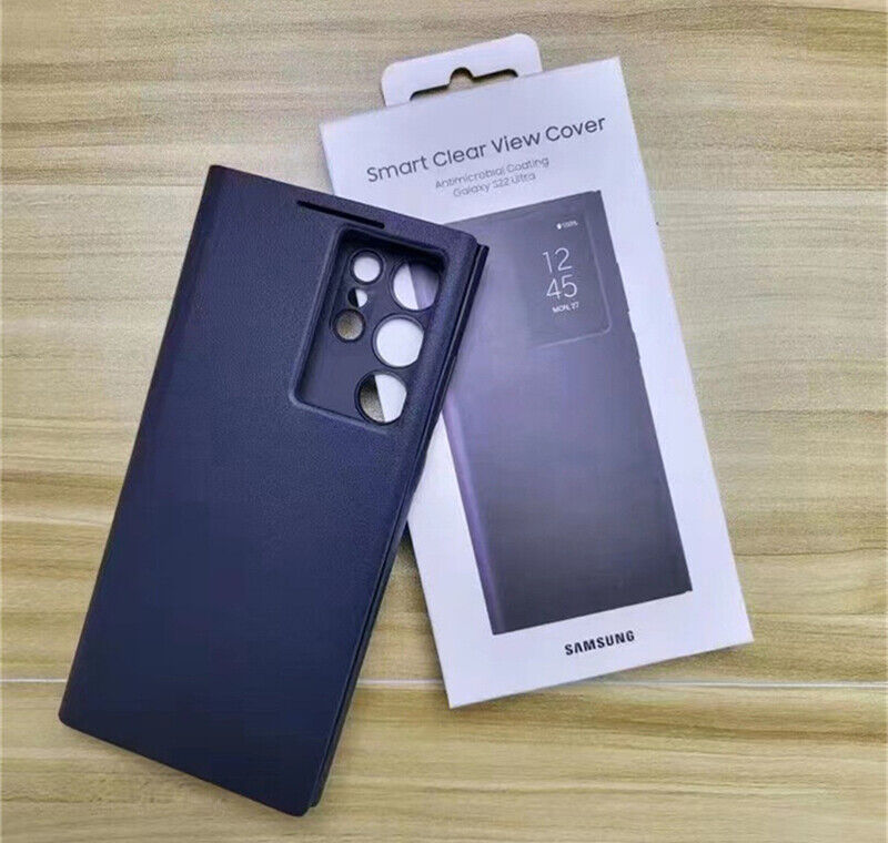 Samsung Galaxy S22 Ultra Original S-View Window Flip Case with Tap Control- Blue