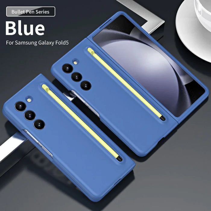 Samsung Galaxy Z Fold 4 Slim S-Pen Case With Front Glass- Blue