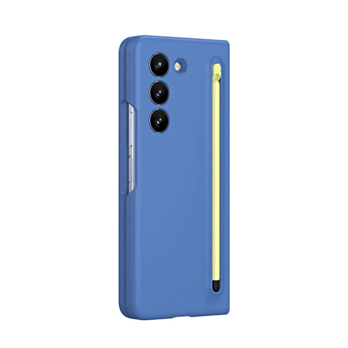 Samsung Galaxy Z Fold 4 Slim S-Pen Case With Front Glass- Blue